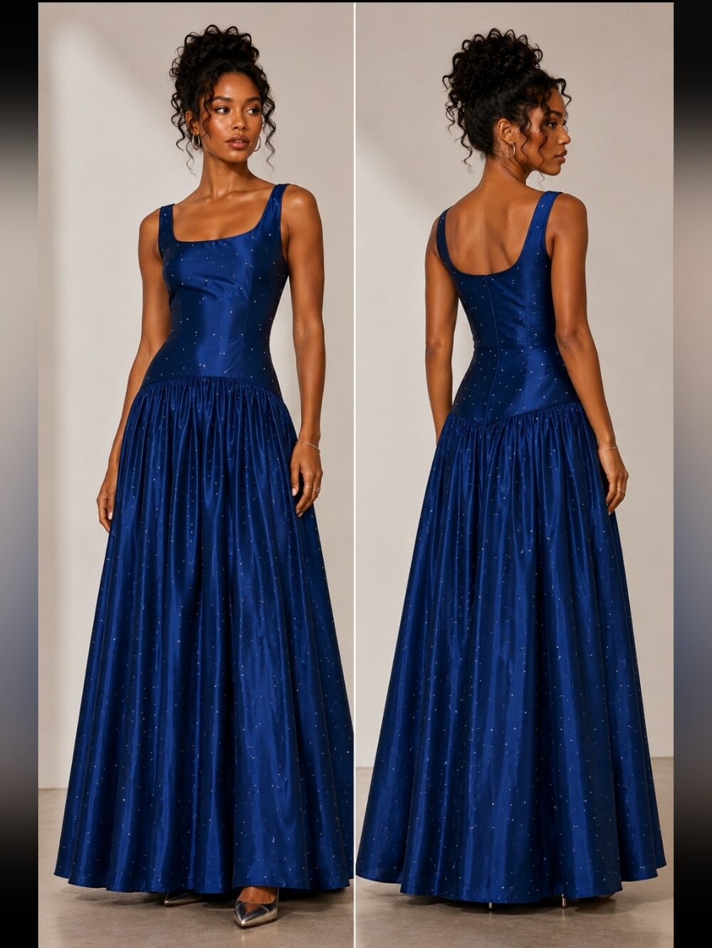 Hutch Crystal Navy Gown